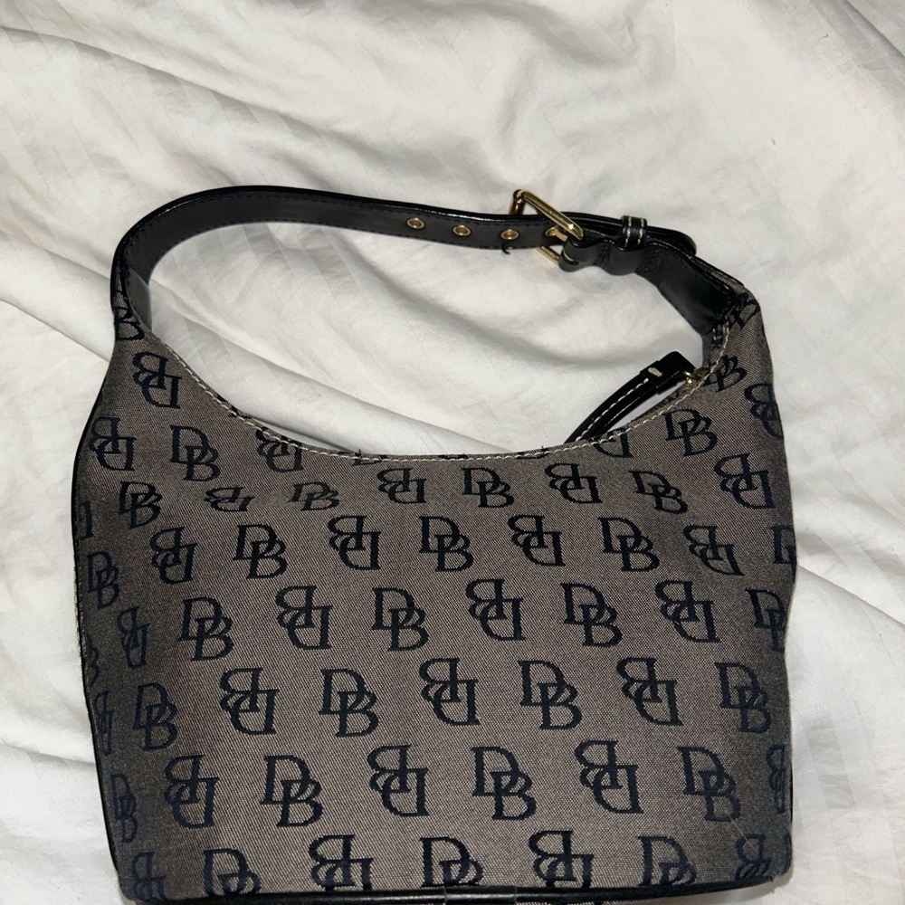 Dooney & Bourke Black and Gray Monogram Bag